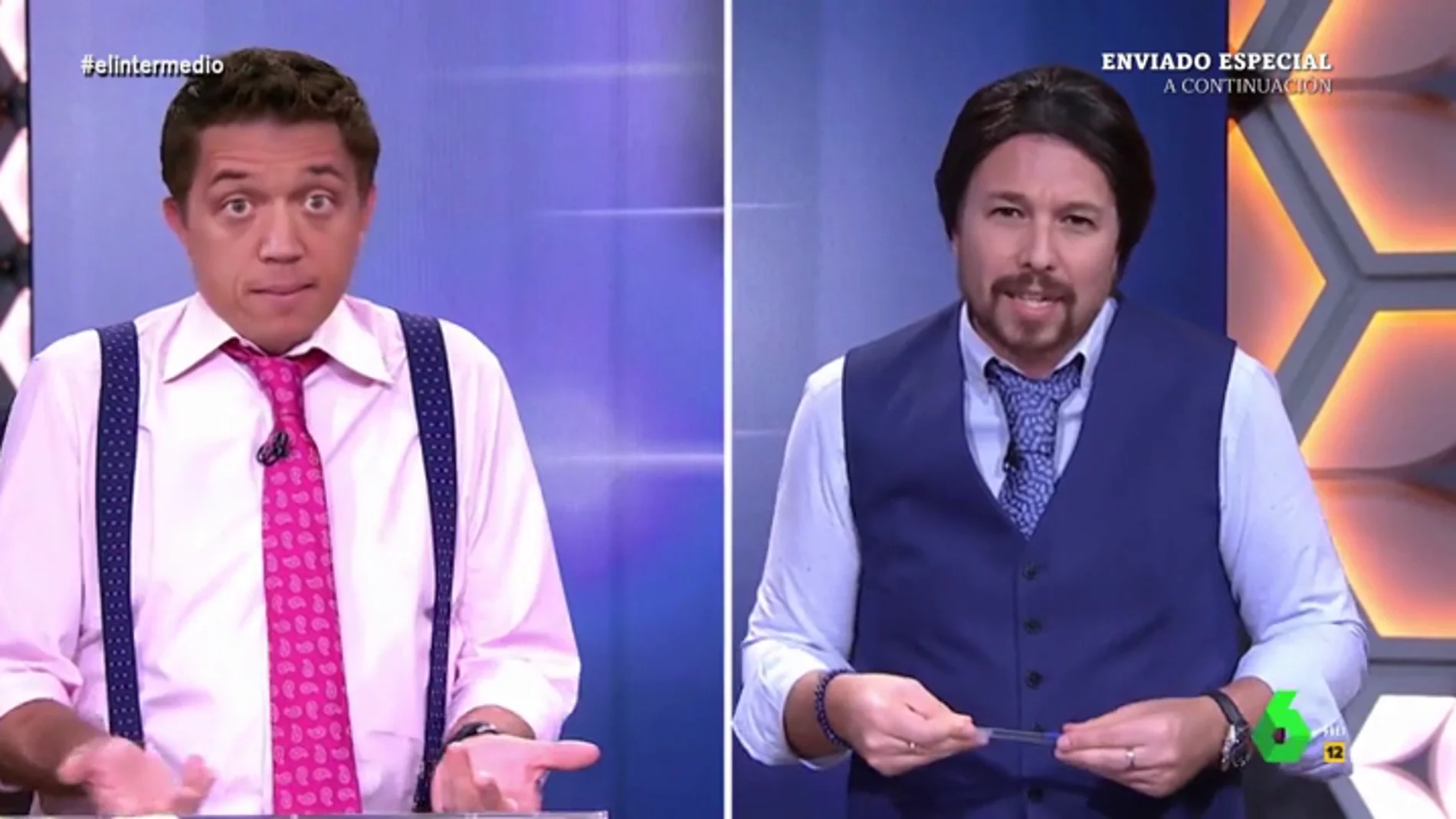Iglesias y Errejón se enfrenta en el 'Debate por la cara' de El Intermedio: "Tu precio es un tupper de empanadillas"