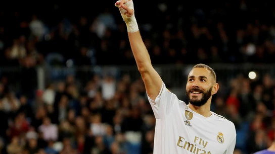 Benzema, tras marcar de penalti ante el Leganés Benzema, tras marcar de penalti ante el Leganés