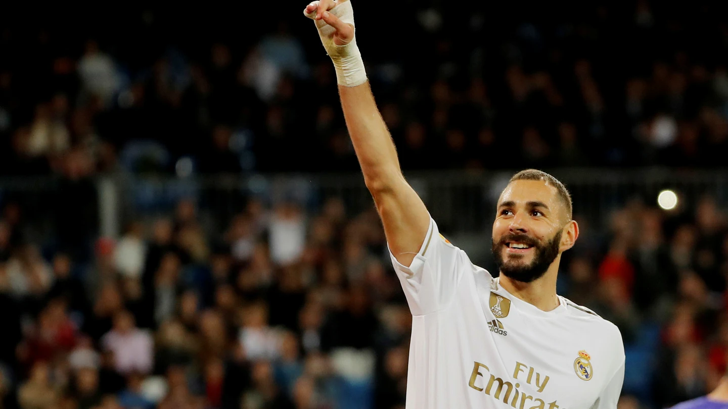 Benzema, tras marcar de penalti ante el Leganés Benzema, tras marcar de penalti ante el Leganés