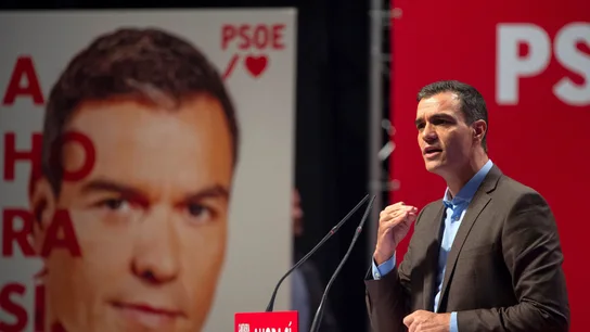 Pedro Sánchez, durante el acto de presentación de campaña Pedro Sánchez, durante el acto de presentación de campaña