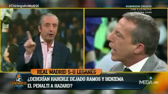 Josep Pedrerol deja retratado a Cristóbal Soria: "Venga, me voy a remangar" Josep Pedrerol deja retratado a Cristóbal Soria: "Venga, me voy a remangar"