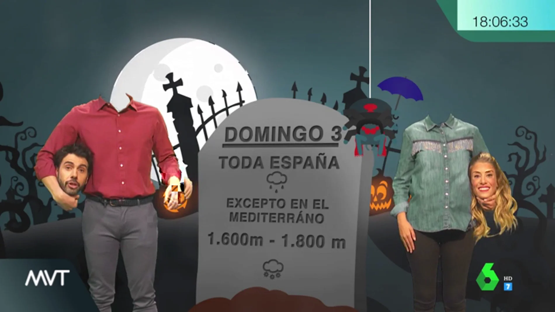 La previsión meteorológica más terrorífica de Isabel Zubiaurre y Alberto Herrera