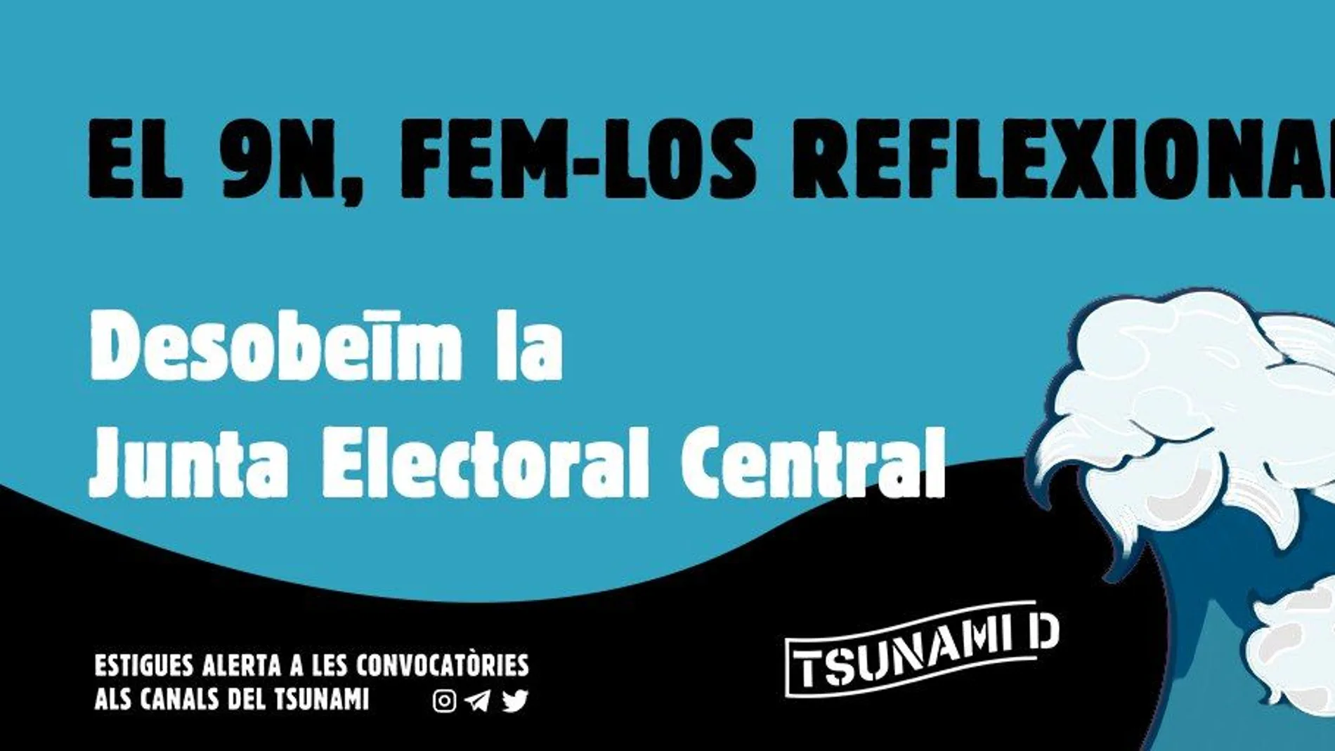 Tsunami Democràtic llama a la movilización el 9 de noviembre
