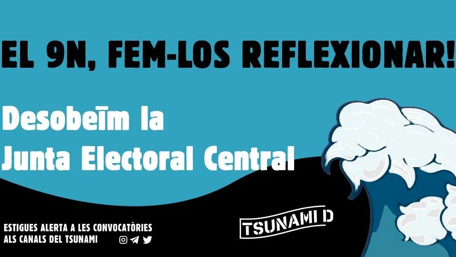 Tsunami Democràtic llama a la movilización el 9 de noviembre