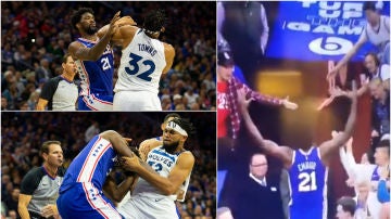 La pelea entre Embiid y Towns que avergüenza a la NBA