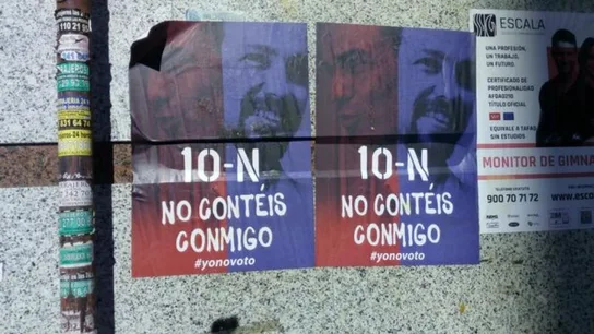 Campaña para promover la abstención en la calles de Madrid Campaña para promover la abstención en la calles de Madrid