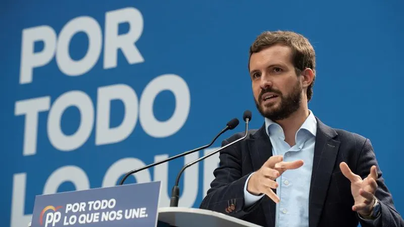 Pablo Casado, en un mitin. 