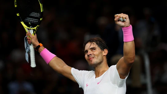 Rafa Nadal celebra su victoria contra Wawrinka Rafa Nadal celebra su victoria contra Wawrinka
