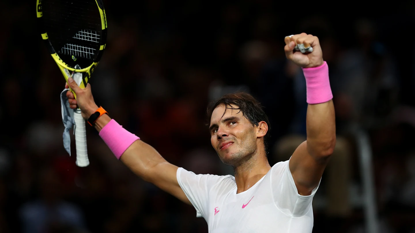 Rafa Nadal celebra su victoria contra Wawrinka Rafa Nadal celebra su victoria contra Wawrinka