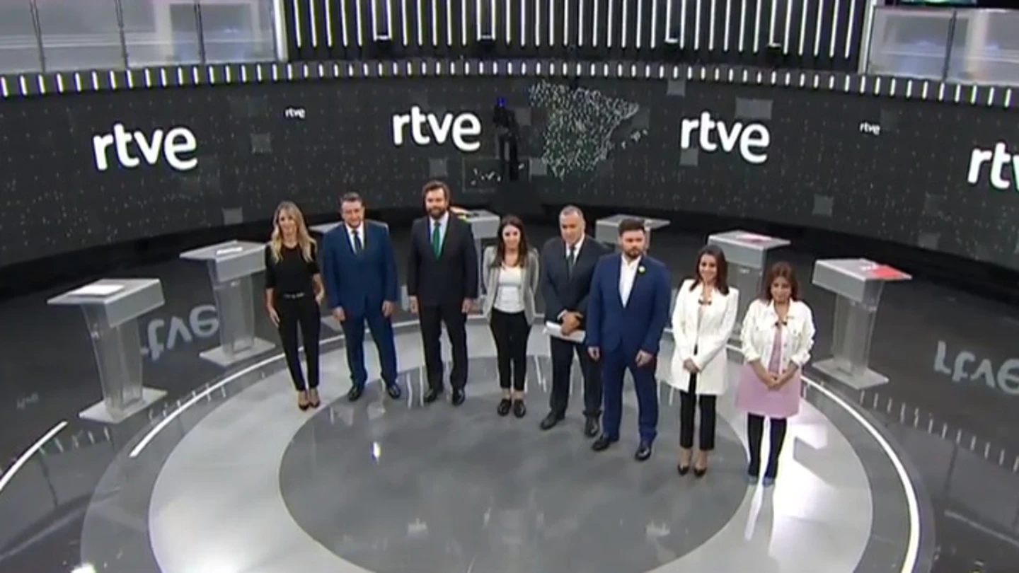 Debate entre los portavoces de los partidos políticos en TVE Debate entre los portavoces de los partidos políticos en TVE
