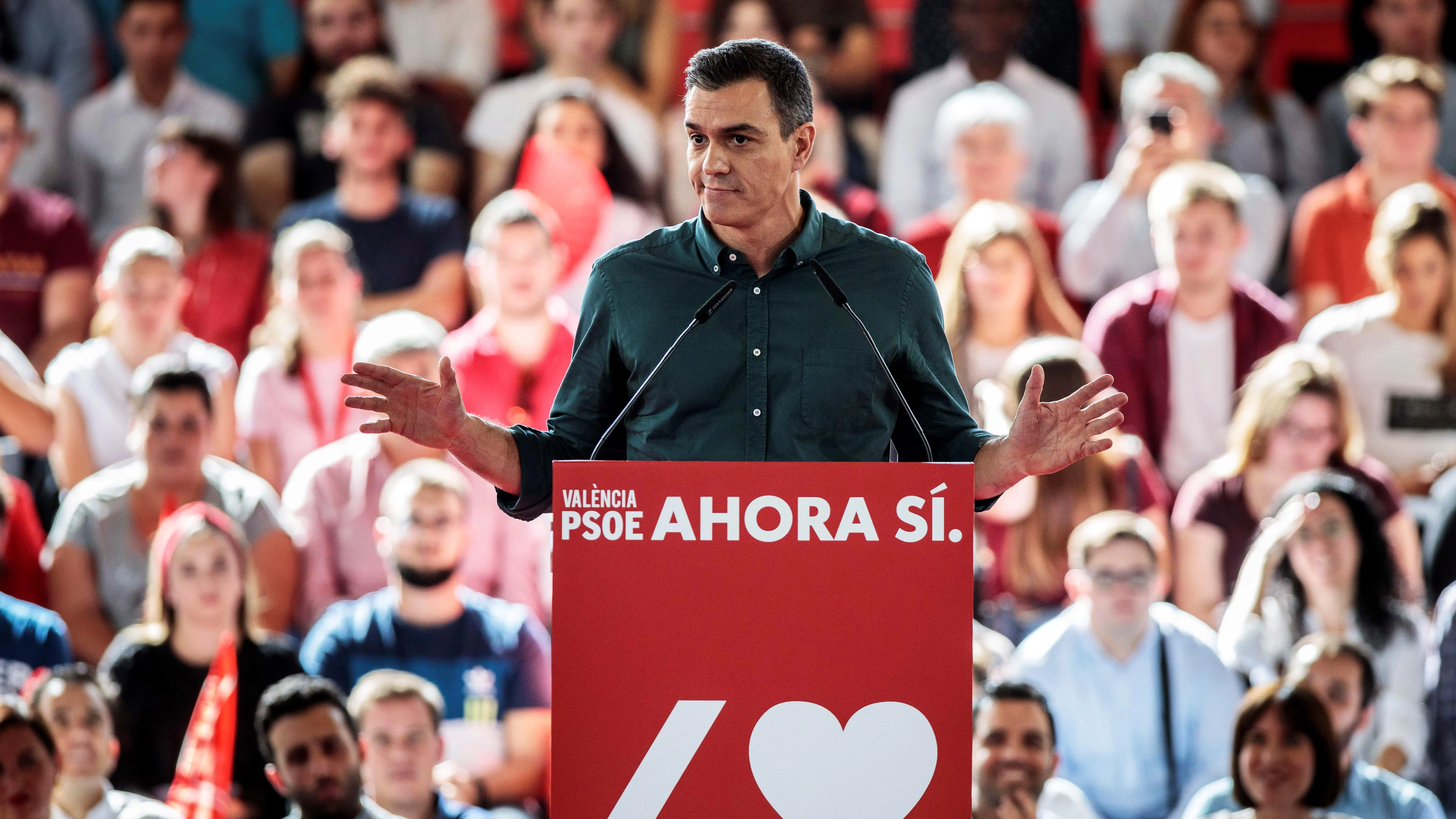 El secretario general del PSOE y presidente del Gobierno en funciones, Pedro Sánchez