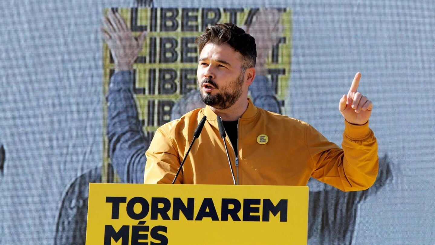 Gabriel Rufi&aacute;n en un acto de ERC