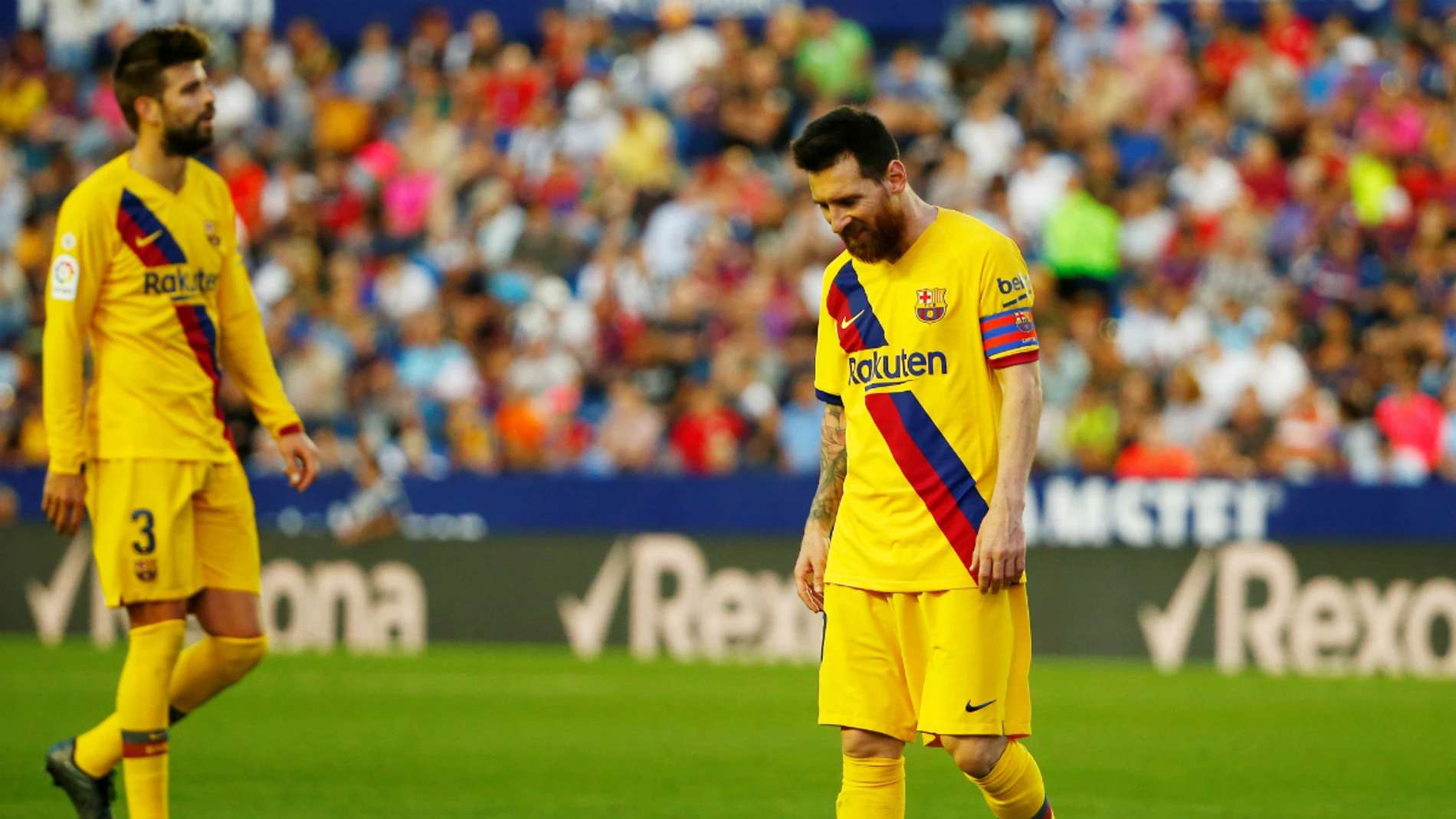Lionel Messi, cabizbajo