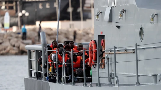 Imagen de migrantes en el Alan Kurdi Imagen de migrantes en el Alan Kurdi