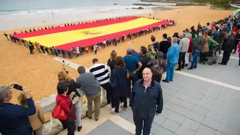 Imagen de la bandera española más grande del mundo Imagen de la bandera española más grande del mundo