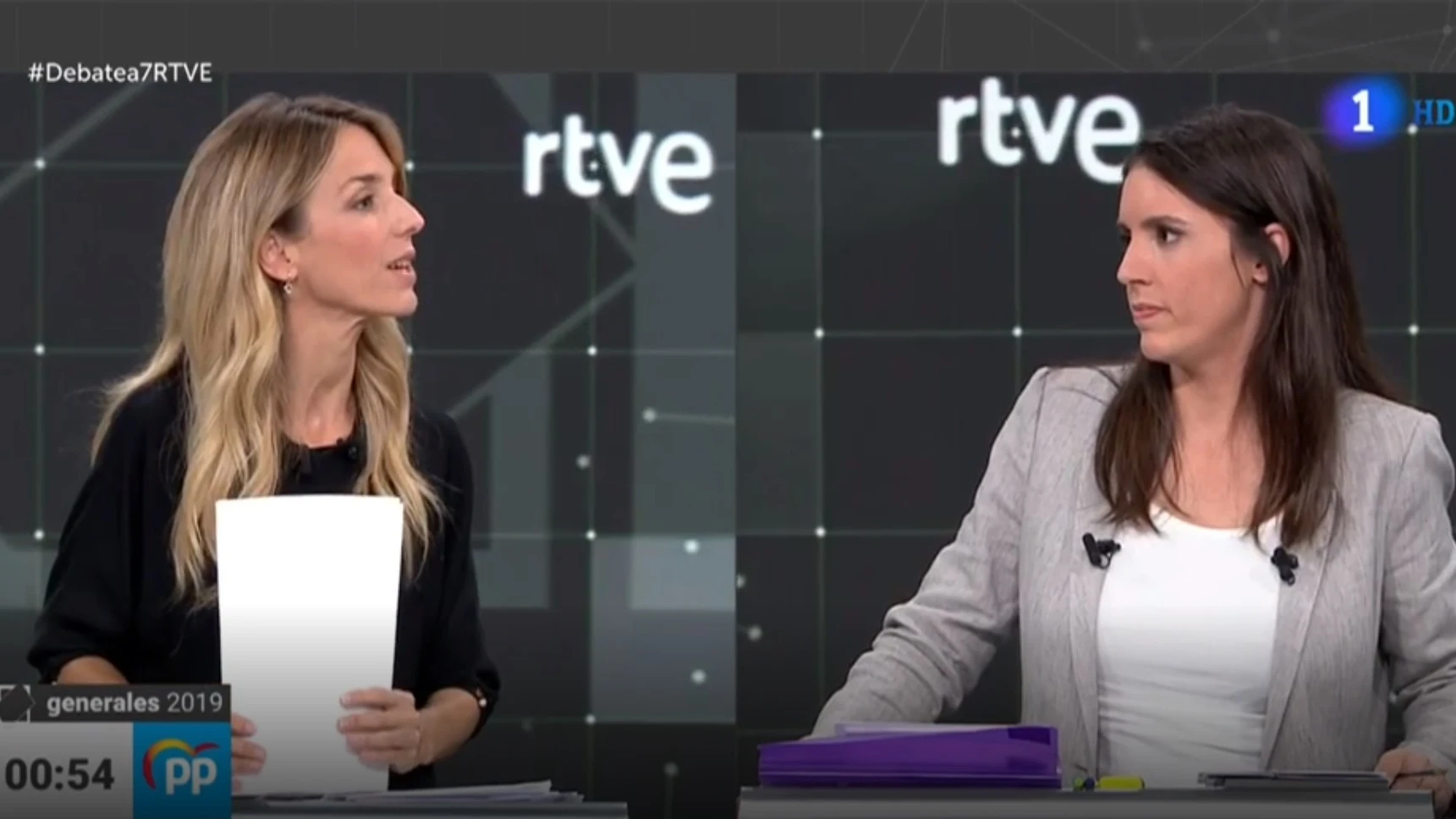 Tensión entre Álvarez de Toledo e Irene Montero en pleno debate