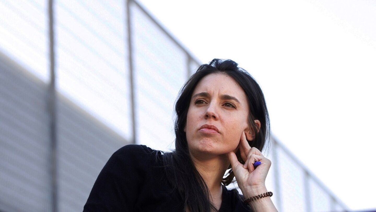Irene Montero en un acto electoral en Barcelona