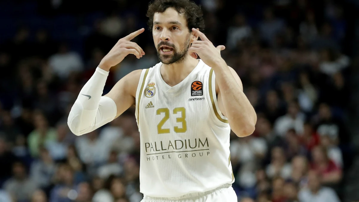 Sergio Llull, en un partido con el Real Madrid