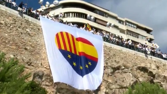 Corazón presente durante un acto electoral de Ciudadanos Corazón presente durante un acto electoral de Ciudadanos
