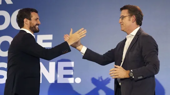 Casado y Feijóo en un acto del PP Casado y Feijóo en un acto del PP