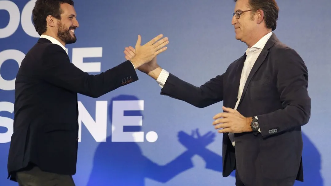 Casado y Feijóo en un acto del PP Casado y Feijóo en un acto del PP