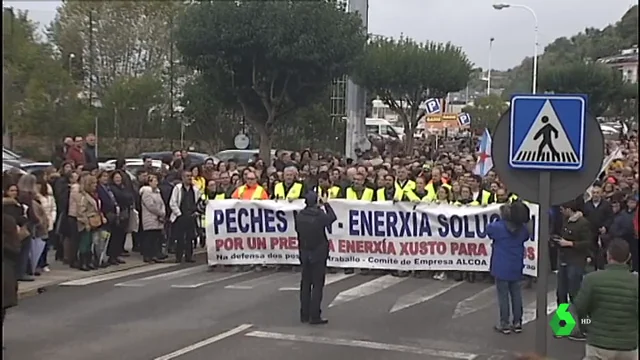 Manifestación en Viveiro en apoyo a Alcoa y el empleo