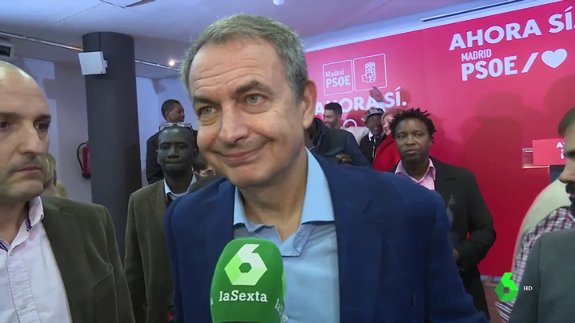 José Luis Rodríguez Zapatero hablando con laSexta