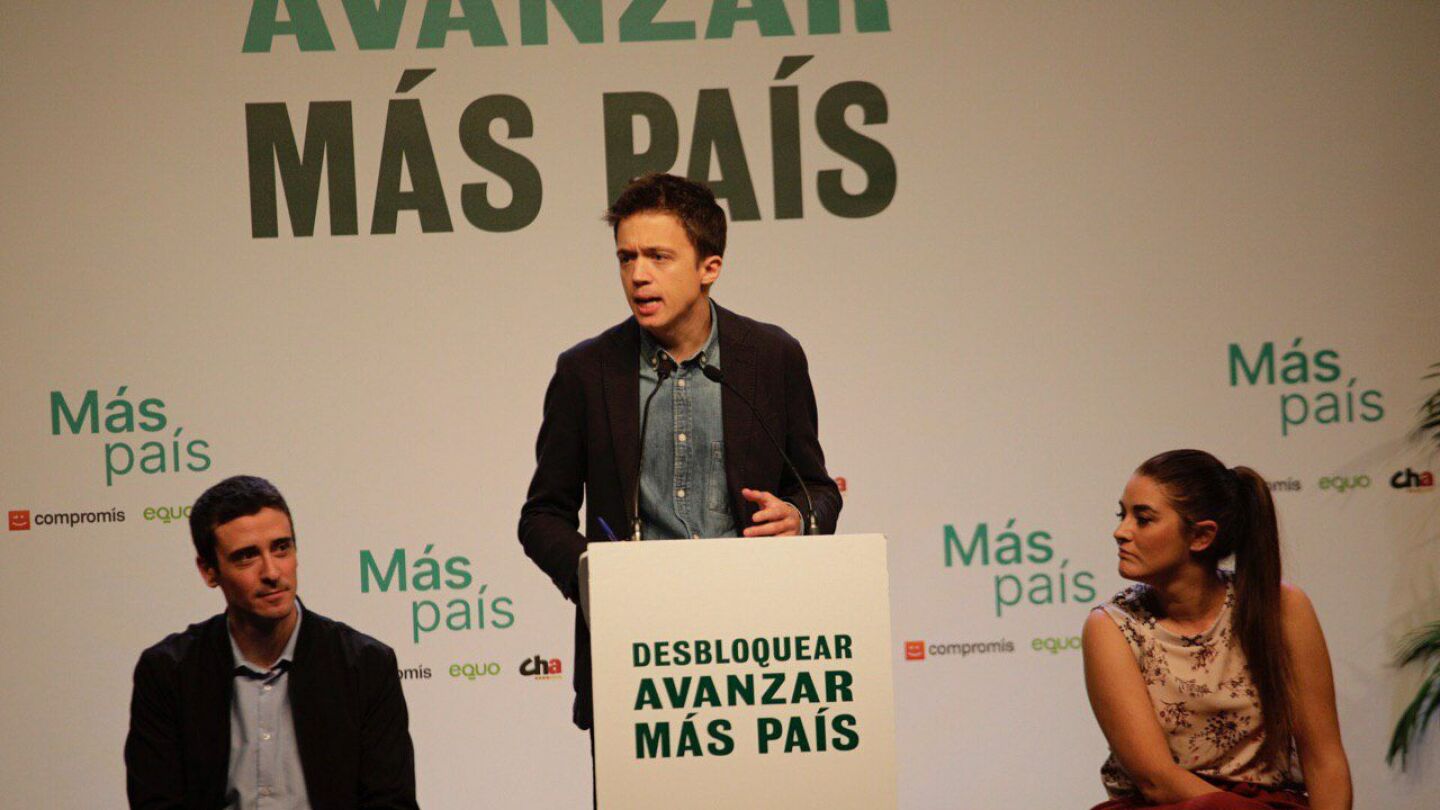 &Iacute;&ntilde;igo Errej&oacute;n, en un mitin de M&aacute;s Pa&iacute;s en la campa&ntilde;a del 10N