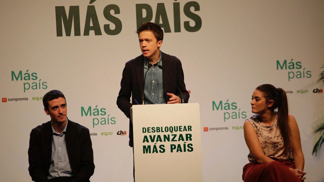 Íñigo Errejón, en un mitin de Más País en la campaña del 10N