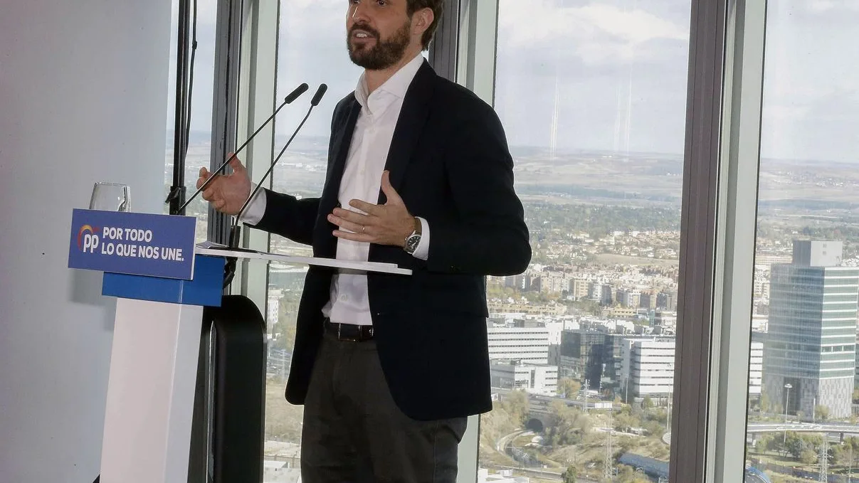 Pablo Casado durante un acto del PP