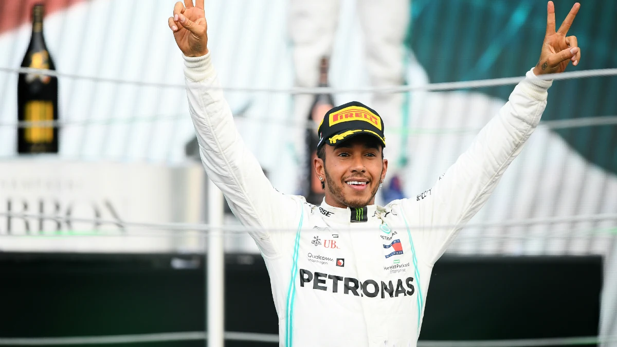 Lewis Hamilton celebra una victoria