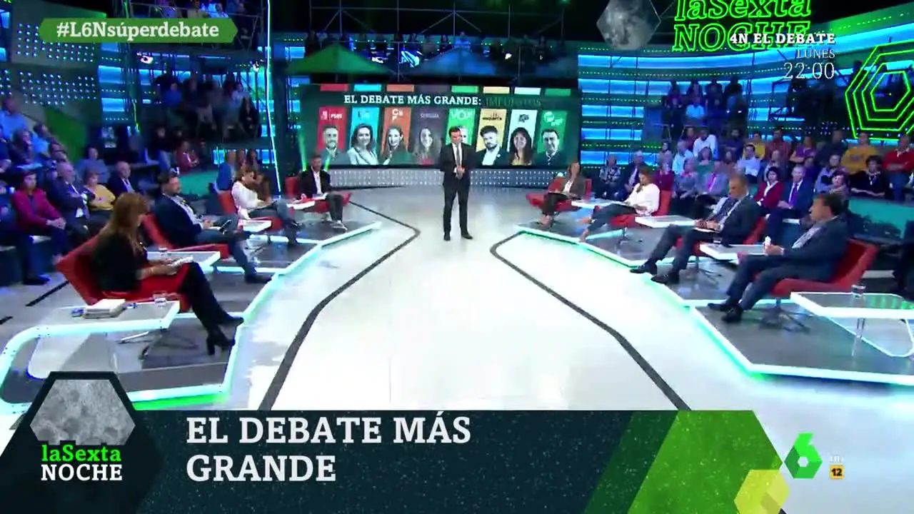 Minuto final en el debate a ocho de laSexta Noche