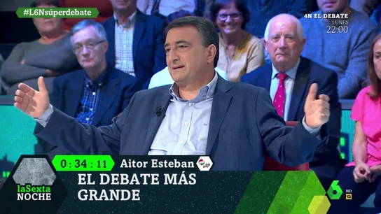 La divertida confusión de Aitor Esteban en el debate de laSexta Noche: "¿Pero esto es el minuto final? ¡No puede ser!" La divertida confusión de Aitor Esteban en el debate de laSexta Noche: "¿Pero esto es el minuto final? ¡No puede ser!"