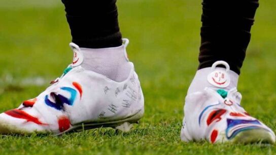 Las 'jokerizadas' botas de Odell Beckham Jr.