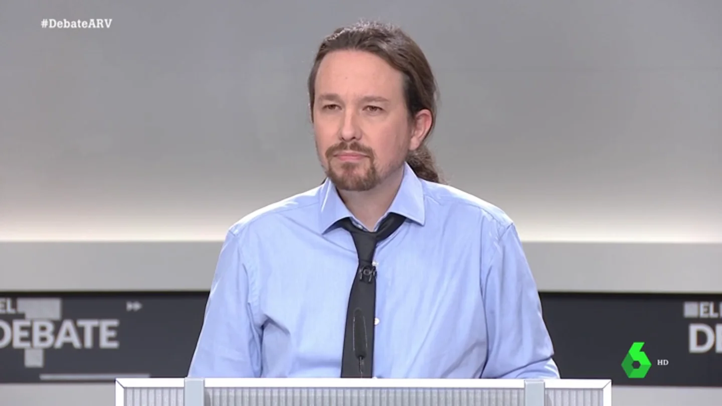 Pablo Iglesias en el debate Pablo Iglesias en el debate