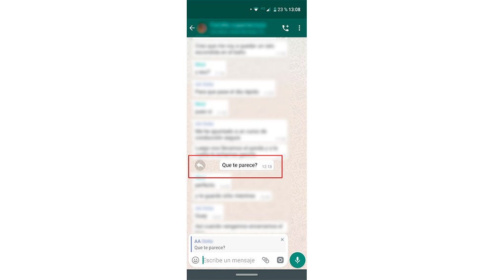 Deslizando para responder