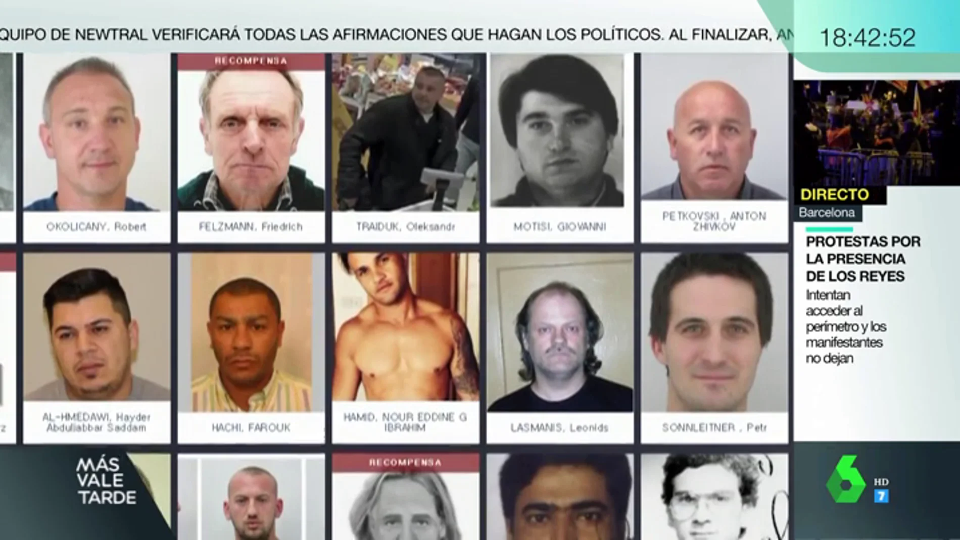 Esta es la lista de los 44 delincuentes más buscados por la Europol
