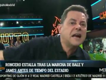 Tomás Roncero explota contra Bale y James por irse del Santiago Bernabéu antes del final del partido Tomás Roncero explota contra Bale y James por irse del Santiago Bernabéu antes del final del partido