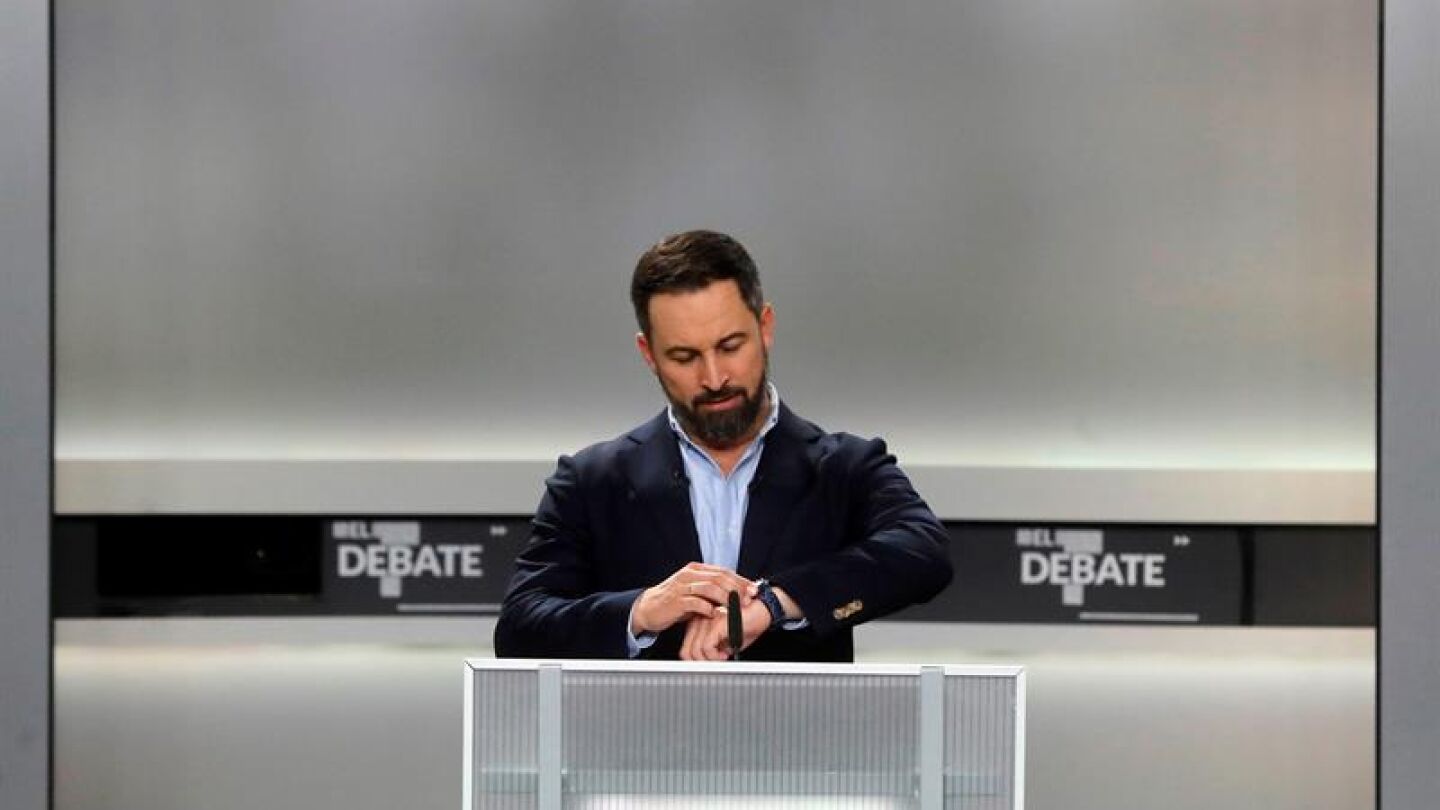 Santiago Abascal en el debate del 4N