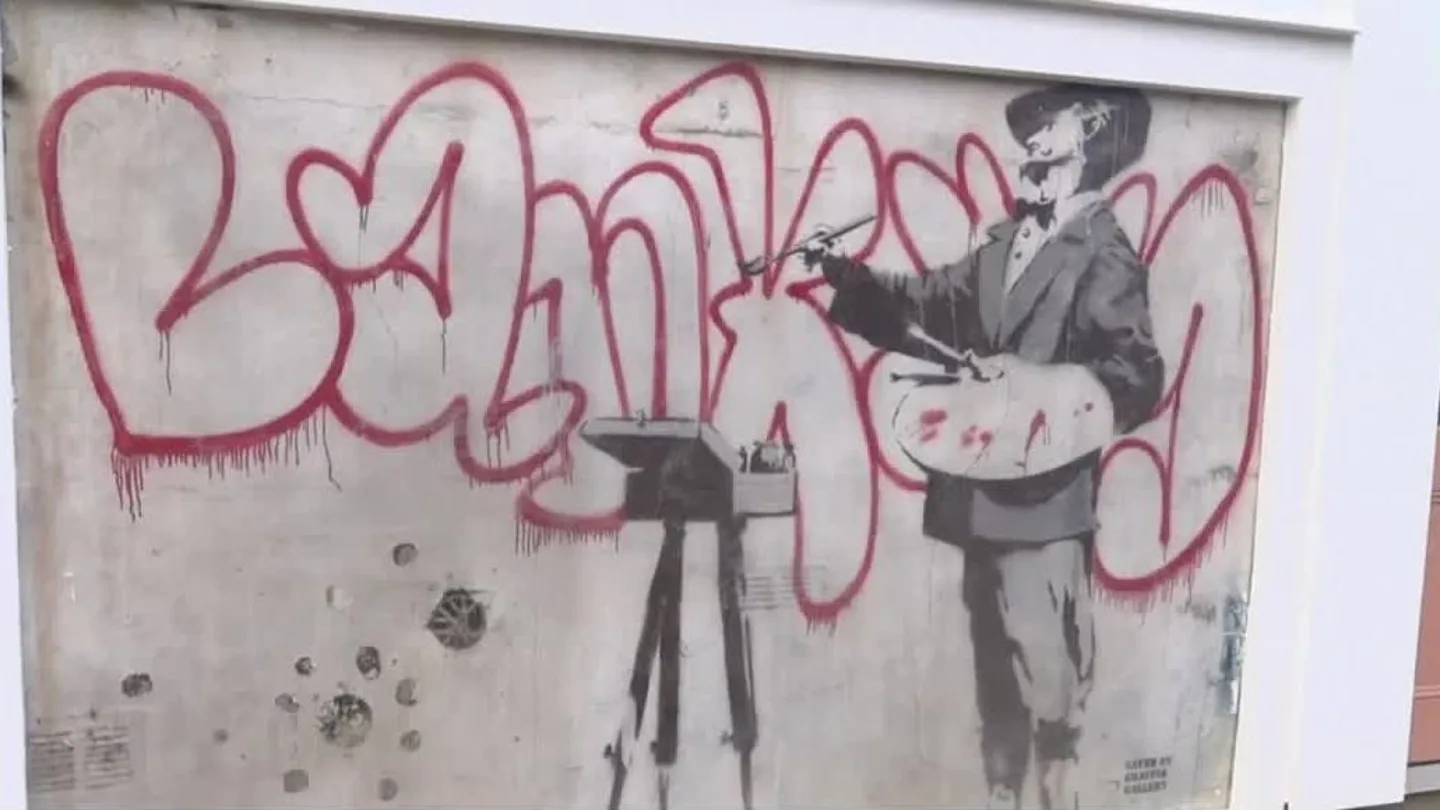 La obra de Banksy conocida como 'El Pintor' La obra de Banksy conocida como 'El Pintor'