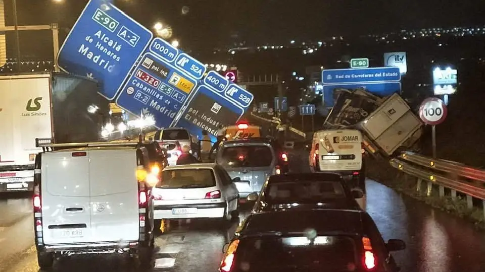 Accidente de tráfico en la A2