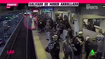 le salva la vida en el metro