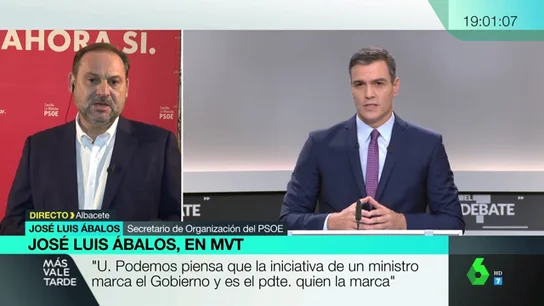 José Luis Ábalos, sobre un pacto con UP: "Hay que procurar llegar a acuerdos en aquello que nos une" José Luis Ábalos, sobre un pacto con UP: "Hay que procurar llegar a acuerdos en aquello que nos une"