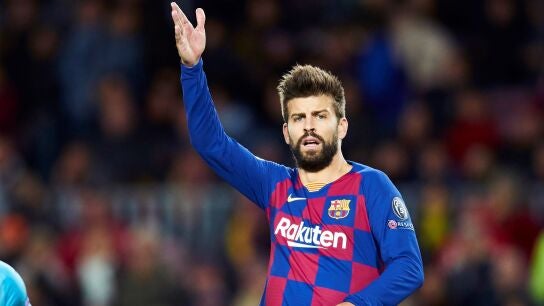 Gerard Piqu&eacute;, en el partido ante el Slavia de Praga