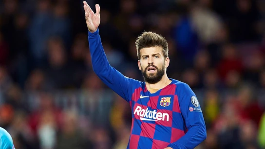 Gerard Piqué, en el partido ante el Slavia de Praga Gerard Piqué, en el partido ante el Slavia de Praga