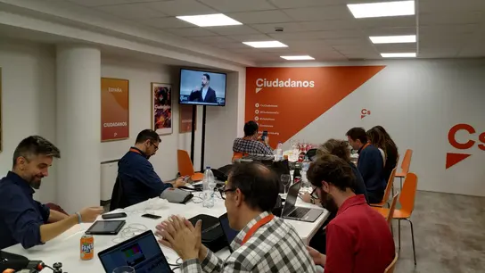 Sala de prensa, en Ciudadanos Debate 4N