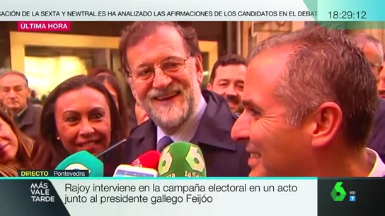 Rajoy reaparece en plena campaña electoral para acudir a un acto electoral de Núñez Feijóo Rajoy reaparece en plena campaña electoral para acudir a un acto electoral de Núñez Feijóo