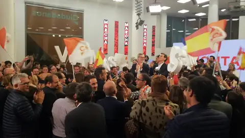 Albert Rivera llega a la sede de Cs tras el debate Debate 4N