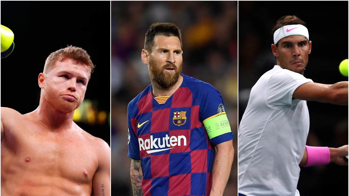 Canelo Álvarez, Messi y Nadal, tres de los 100 deportistas mejor pagados Canelo Álvarez, Messi y Nadal, tres de los 100 deportistas mejor pagados