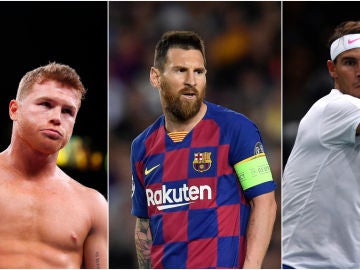 Canelo Álvarez, Messi y Nadal, tres de los 100 deportistas mejor pagados Canelo Álvarez, Messi y Nadal, tres de los 100 deportistas mejor pagados